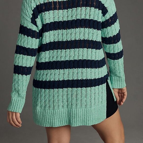 By Anthropologie Pilcro Longline Stitch Sweater size S blue color - Picture 3 of 5